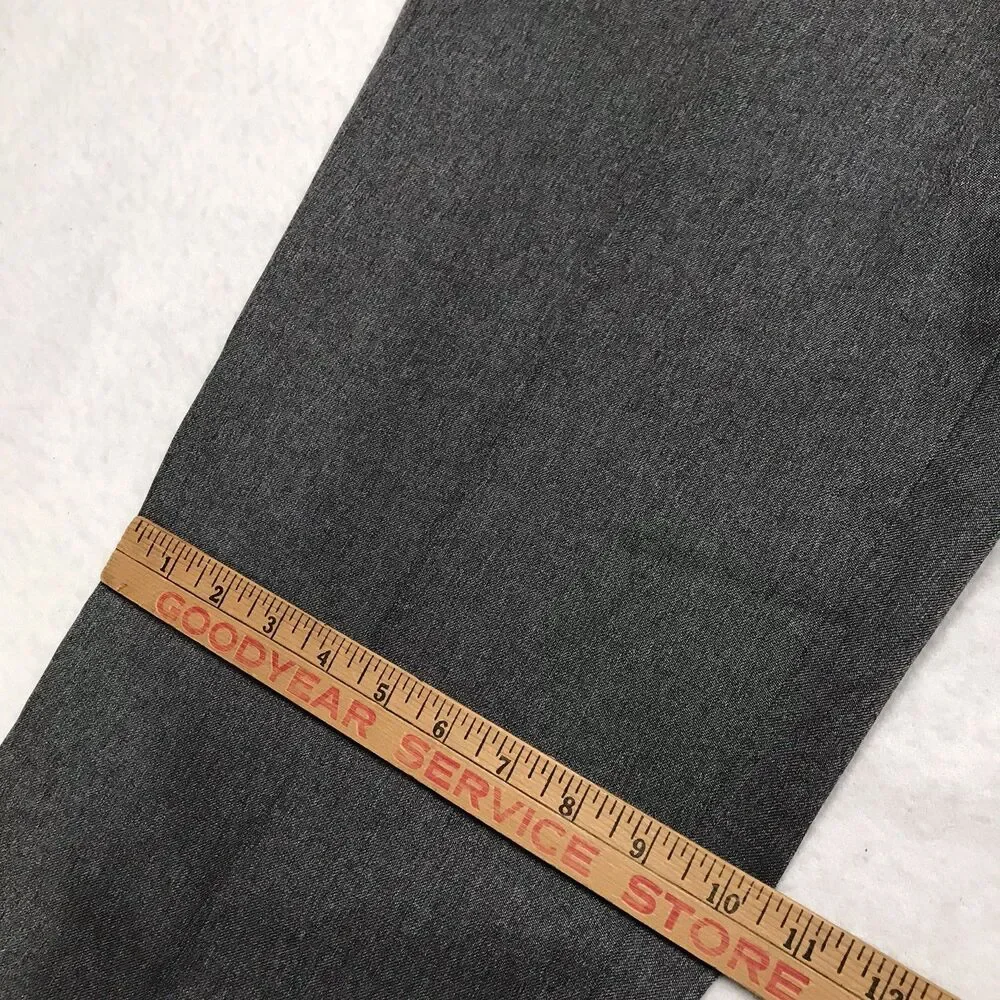 Vintage 80s LEVIS Action Slacks Pant Men 36x30 Gray Polyester Retro Disco Dacron